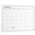 Monthly Whiteboard Calendar for Wall, Small 16In X 12In Dry Erase Board with Plastic Frame, Hanging