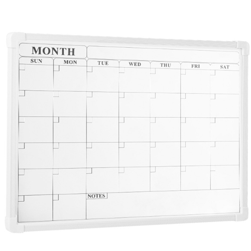 Monthly Whiteboard Calendar for Wall, Small 16In X 12In Dry Erase Board with Plastic Frame, Hanging