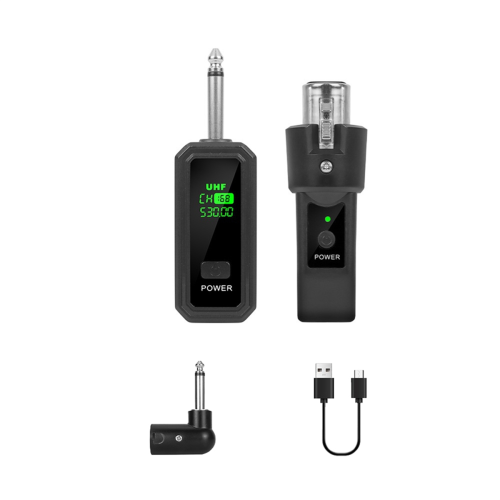 6.35mm UHF Wireless Microphone Adapter XLR Transmitter and Receiver for Dynamic Guitar Audio Mixer PA System