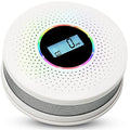 Combination Smoke & Carbon Monoxide Alarm Detector,Dual Sensor Smoke CO Detector with LCD Display and and Sound Warning for use in your Home