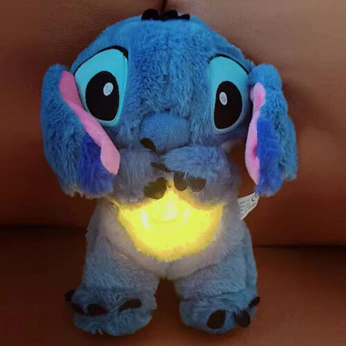 (Sleep and breath) Stitch Plush Doll Baby Sleeping Companion Sound Soothing Musical
