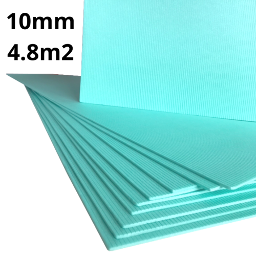 Underlay XPS 10mm - 4.8m2 (51.7sqft) - Premium Thermal Insulation, 25dB Soundproofing, Moisture-Resistant, Durable & Easy Install for Laminate & Wood
