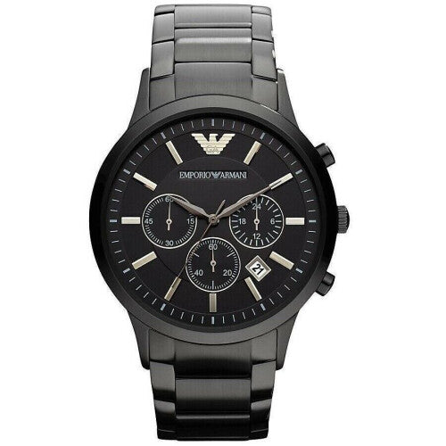 Emporio Armani Mens Watch AR2453 Black Chronograph Stainless Steel