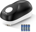 Electric Tin Opener with Smooth Edge Cut, hoyiours One Touch Automatic Can Opener with Auto Off, Cordless Tin Opener for Arthritic Hands, 4 AA Batteries Equipped