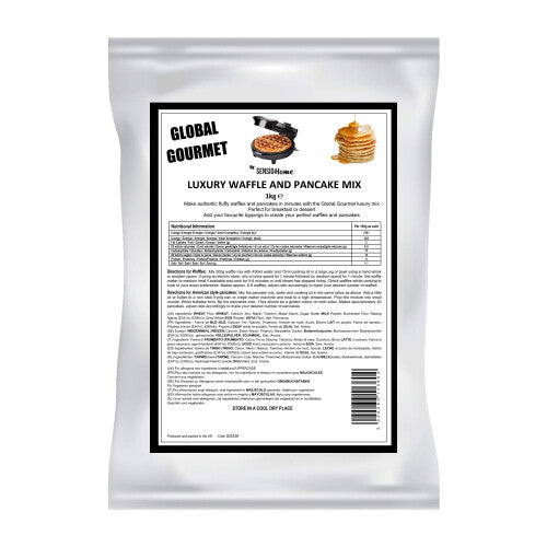 (1kg Waffle Mix) Global Gourmet Luxury Waffle and Pancake Mix