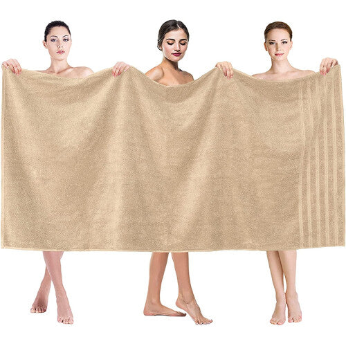 (Latte) Extra Large Super Jumbo Bath Sheet Towel 100% Egyptian Cotton Bath Sheets