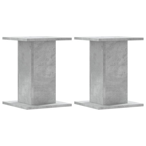 (concrete grey, 30 x 30 x 40 cm) vidaXL Speaker Stands Living Room Speaker Floor Stand 2 pcs Engineered Wood