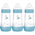 MAM Easy Start Self Sterilising Anti-Colic Baby Bottle Pack of 3 (3 x 260 ml), Anti-Colic Bottle with Medium Flow MAM Teats Size 2, Newborn Essentials