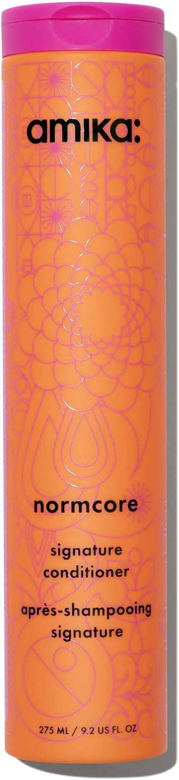 amika normcore signature hair conditioner - lightweight hair care for fine to medium strands - colour safe + sulphate free conditioner with nourishing shea butter, sea buckthorn + omega 7 (275 ml)