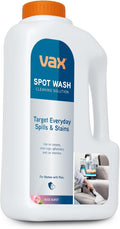 Vax SpotWash 1L Spot Cleaning Solution, Upholstery Carpet Stain Remover Shampoo, Rose Burst Scent, Neutralises Odours, ‎1-9-143091, White