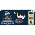 Felix Tasty Shreds Mixed Selection in Gravy Wet Cat Food 40x80g â€“ 100% Complete & Balanced, Omega-6, Vitamins D & E