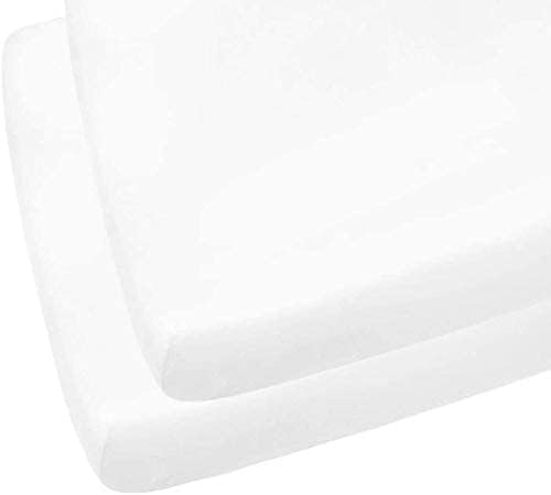 DTEX HOMES 2 x Cot Bed Sheets Super Soft Breathable Polycotton Fitted Sheet 140 x 70 cm - White