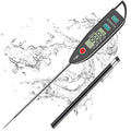 BOMATA Waterproof IPX7 Thermometer for Water, Liquid, Candle and Cooking. Instant Read Food Thermometer with Long Probe for Cooking, Meat, BBQ! T101 Black…