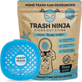Trash Ninja Bin Freshener - Bin Odour Eliminator with Activated Charcoal, Reusable Bin Deodoriser and Freshener, Stick On Air Freshener for Bins, Bin Smell Eliminator with a Fresh Ocean Scent
