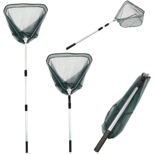 Aquarium Telescopic Fish Tank Net Extendable Handle Netting Pond Koi Catch, 2.1M