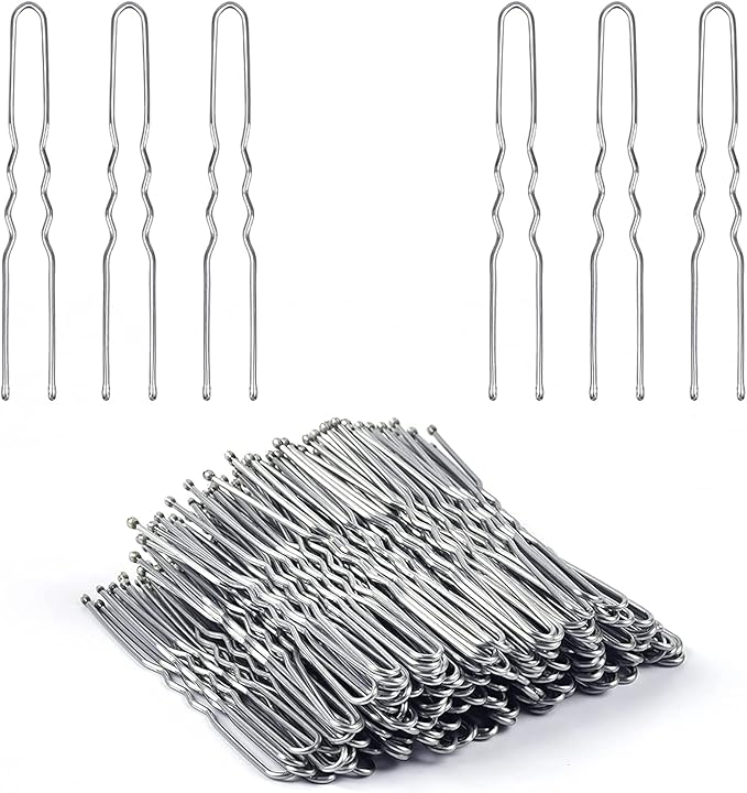 Bobby Pins, MORGLES 80pcs Silver Hair Clips Hair Grips for Women with Box, 6cm/2.4in