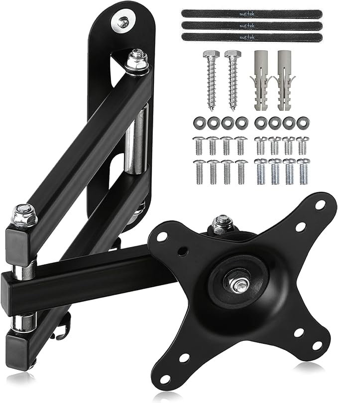 Suptek TV Wall Bracket Mount Swivel and Tilt for Most 15"-32" LED, LCD, OLED Flat Screen TVs and Monitors with VESA 75x75-100x100mm up to 13kg Full Motion Monitor Wall Bracket MA2720