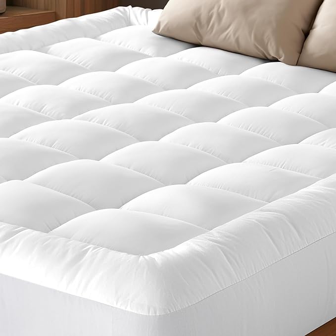 Cloud-Like Comfort Double Mattress Topper - Ultra Soft, Breathable Microfiber - 150x200cm, Deep Pocket