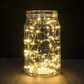 2 Pack Battery Operated 2M 20 LED Silver Wire Fairy String Lights Firefly Lights DIY Decoration for Bedroom Jars Christmas Wedding Party Festival Indoor Outdoor Camping (Warm White, 2m 2pack)[Energy Class E]