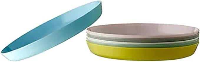 IKEA Kalas Plastic Plate 6 Pack 19 x 2 centimetres Pastel Multi Coloured