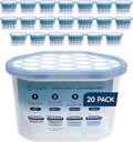 CUQOO Disposable Dehumidifier for Home 500ml, Pack of 20 Moisture Absorber Dehumidifiers for Damp, Mould, Kitchen, Wardrobe, Bedroom, Caravan, Office, Garage, Bathroom - Mini Condensation Absorbers