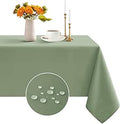Romanstile Green Table Cloth Wipe Clean Rectangular 140x200 cm, Wipeable water resistant Tablecloth,Dining Table Cover for Kitchen Outdoor Garden Table,decorations for Sommer Spring,55x78 inch