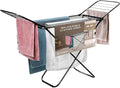 CUQOO Foldable Clothes Airer – Heavy Duty Indoor & Outdoor Clothes Drying Rack with 22 Bars, Winged Laundry Airer Folding Clothes Horse for Washing, Compact Foldable Laundry Dryer Stand