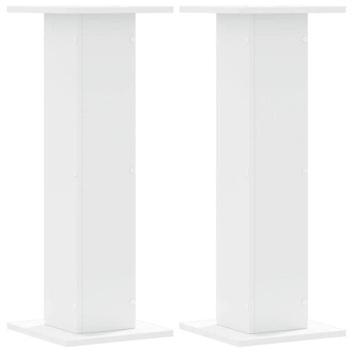 (white, 30 x 30 x 80 cm) vidaXL Speaker Stands Living Room Speaker Floor Stand 2 pcs Engineered Wood