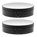2X 360 Degree Motorized Rotating Mirrored Display Stand Turntable Show Case for Jewelry Take Photo Backdrop
