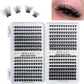 Cluster Lashes DIY Lash Clusters Eyelash Extensions 384PCS 4 Style Eyelash Clusters False Eyelashes Wispy Fluffy Lash Extension Kit Natural Look(384pcs cluster lash only)