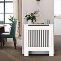 (Verticel, Small 78 x 19 x 92cm) 92cm Tall Radiator Cover Modern Cabinet MDF Slats Wood Grill