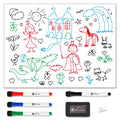 Vinsani Magnetic Whiteboard 60 x 90cm with 4 Dry-Wipe Pens & Eraser | Premium Gloss Finish | Code 144