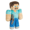 (30cm Blue Big Steve) Minecraft Plush Toy Pixel Doll Children Doll Kids gift