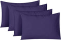 Pillow Cases 4 Pack Cotton 300 Thread Count - Hotel Quality Pillow Covers with Envelope Enclosure - Breathable & Super Soft Housewife Pillowcases 50 x 75 cm (Navy Blue)
