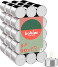 Bolsius - Large Pack of Tea Lights - 90 Pieces - 8 Burning Hours - White - Long Burning Time - Decorative Household Candles - Without Palm Oil - Clean Burning