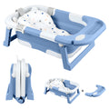 Foldable Baby Bathtub Infant Tub with Seat Support Heat-Sensitive