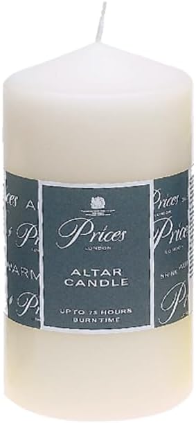Price's Candles - Altar Candle - 150mm x 80mm - Unscented - Up To 50 Hour Burn Time - Smokeless & Dripless - Ideal For All Occasions