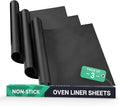 LUKATA Large Heavy Duty Oven Liner (3 Pack) - Teflon Oven Liners for Bottom of Oven for Gas, Electric and Fan Assisted Ovens - Reusable Non-Stick Oven Mats for Bottom of Oven - BPA Free