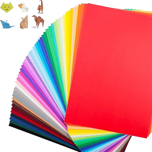 Coloured Card - New 24 Assorted Colours, A4 120 Sheet Pack 230gm, More Fun Crafting and Decorating, Sketch and Cutting Paper, 24 Assorted Colours Coloured Card