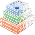 Storage Master Space Saver Bags for Travel and Home Reusable Vacuum Storage Bags Save 80% More Storage Space Work with Vacuum Cleaner (9 Combo, No Pump Included)
