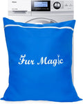 Fur Magic Pet Laundry Bag Keeps Your Washing Machine Free From Pet Hair Large Size, Removes Dog Cat Horse Rabbit Fur, Blue