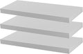 Harbour Housewares Modern Floating Wall Shelf - 60cm - White - Pack of 3 - Photo Gallery Bookshelf Wall Shelves for Living Room Display, Bedroom, Office Storage