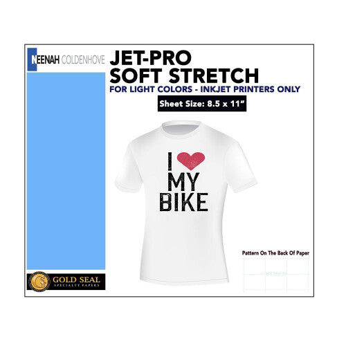 Neenah JET-PRO SofStretch Heat Transfer Papers  8.5 x 11  10 Sheet Pack