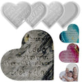 4pcs Silicone Heart Sign Resin Epoxy Mold Memorial Condolence Casting Mould