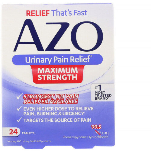 Azo Urinary Pain Relief Maximum Strength, 24 Tablets