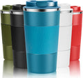 YINJOYI Travel Mug Reusable Coffee Cups Thermal Insulated Vacuum Insulation Smoothie Cup Stainless Steel Bottle for Hot Cold Drinks with Lid (Blue, 510ml)
