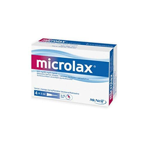 Microlax Enema 5mlx4 Fast Treatment of Constipation Or Conditions Requiring Relief of Emptying
