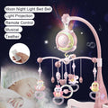 Baby Musical Crib Bed Bell Cot Mobile Stars Light Nusery Lullaby Toy
