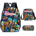 (Style K) 3pcs Roblox Schoolbag Lunch Bag Pencil Case Set Backpack Kids Education Gift