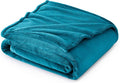 Bedsure Fleece Throw Blanket for Sofa - Soft Cosy Fluffy Blankets for Bed, Warm Single Throws for Audlts, Teal, 130x150 cm